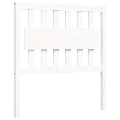 Massivholzbett mit Kopfteil Weiß