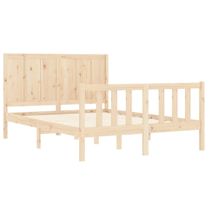 Massivholzbett mit Kopfteil