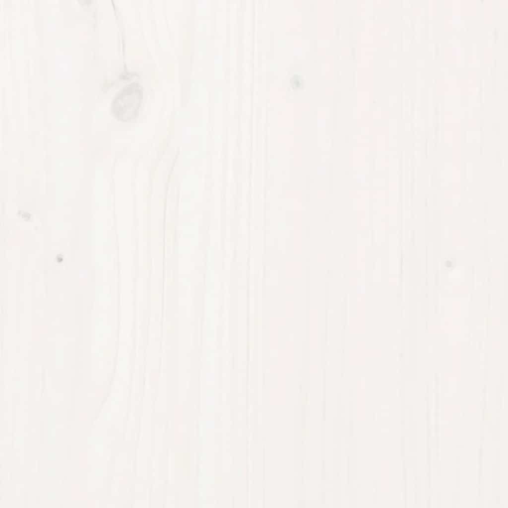 Massivholzbett mit Kopfteil Weiß