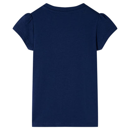 Kinder-T-Shirt Marineblau 116