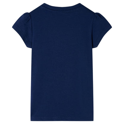 Kinder-T-Shirt Marineblau 140