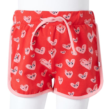 Kindershorts mit Kordelzug Rot 140