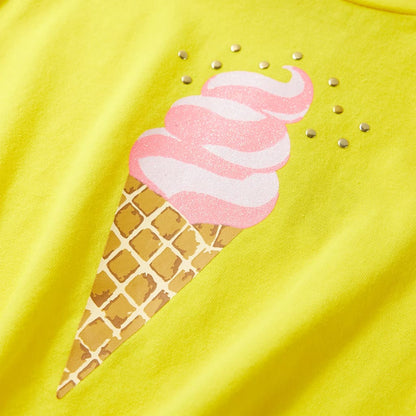 Kinder-T-Shirt Gelb 116