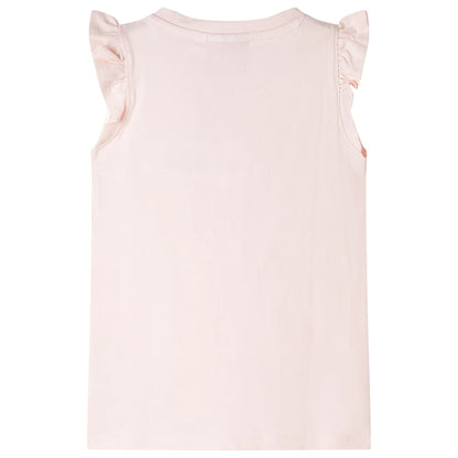 Kinder-T-Shirt mit Rüschenärmeln Zartrosa 116