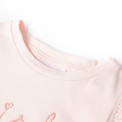 Kinder-T-Shirt mit Rüschenärmeln Zartrosa 116