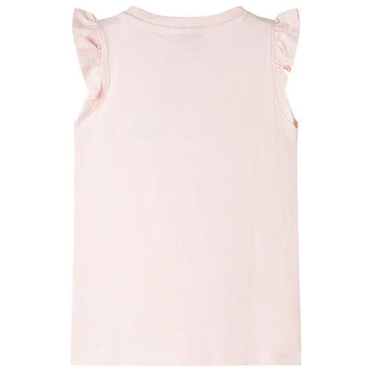 Kinder-T-Shirt mit Rüschenärmeln Zartrosa 128