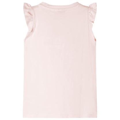 Kinder-T-Shirt mit Rüschenärmeln Zartrosa 140