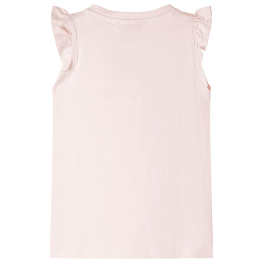 Kinder-T-Shirt mit Rüschenärmeln Zartrosa 140