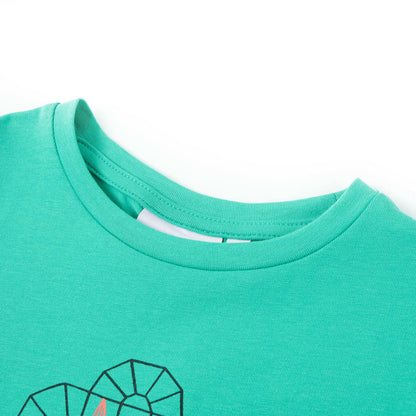 Kinder-T-Shirt Minzgrün 116