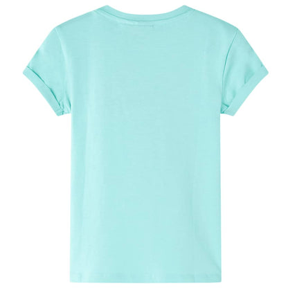 Kinder-T-Shirt Helles Minzgrün 104