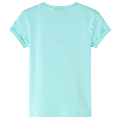 Kinder-T-Shirt Helles Minzgrün 128