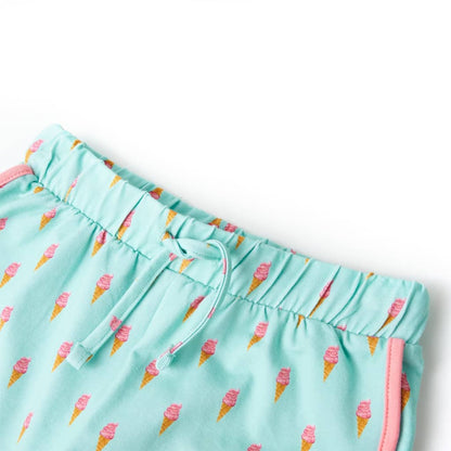 Kindershorts mit Kordelzug Helles Minzgrün 92