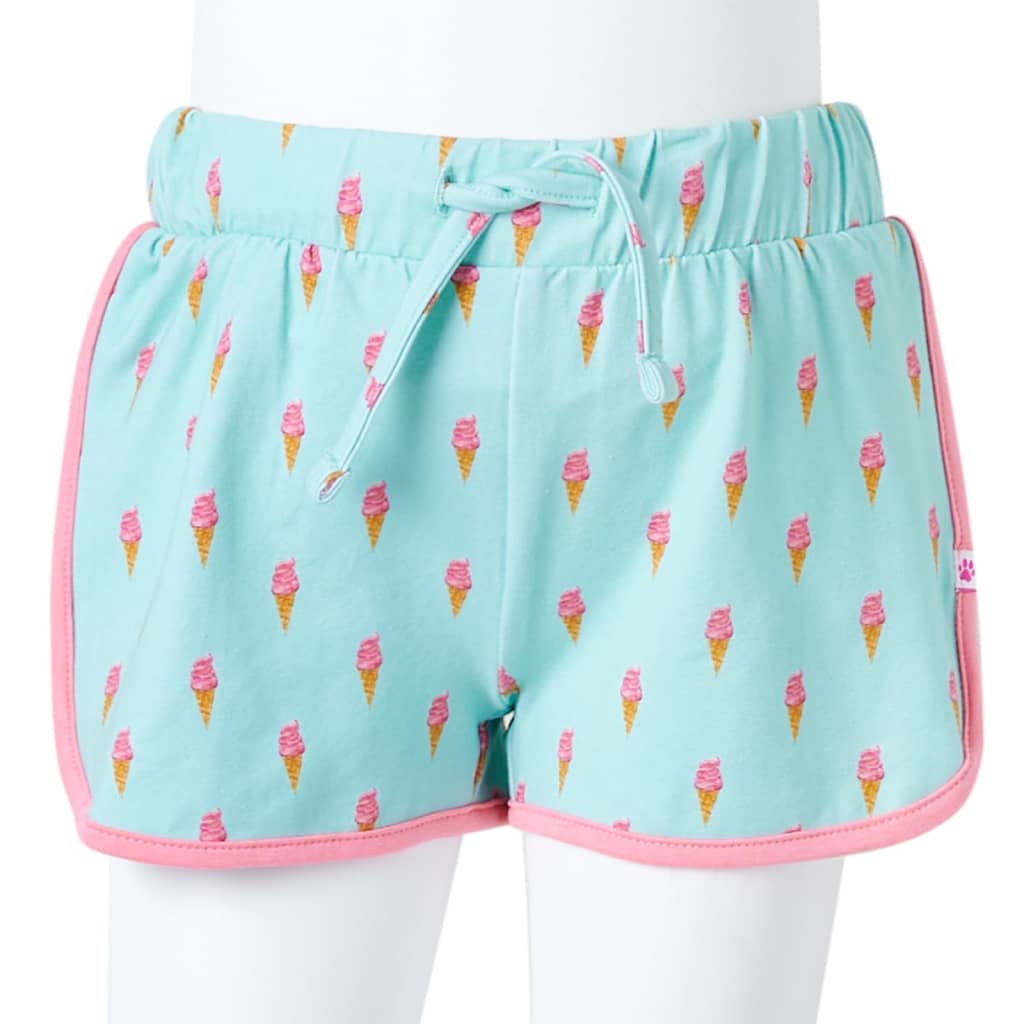 Kindershorts mit Kordelzug Helles Minzgrün 92