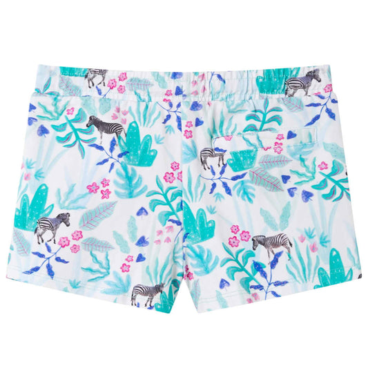 Kindershorts mit Kordelzug Ecru und Dunkles Minzgrün 92