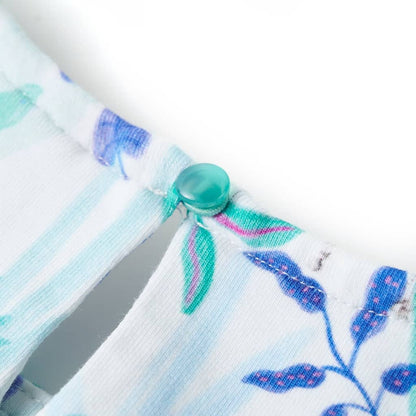 Kinderkleid Ecru und Dunkles Minzgrün 116