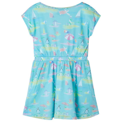 Kinderkleid Hellblau 104
