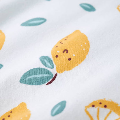 Kinder-T-Shirt mit Bindesaum Ecru 104