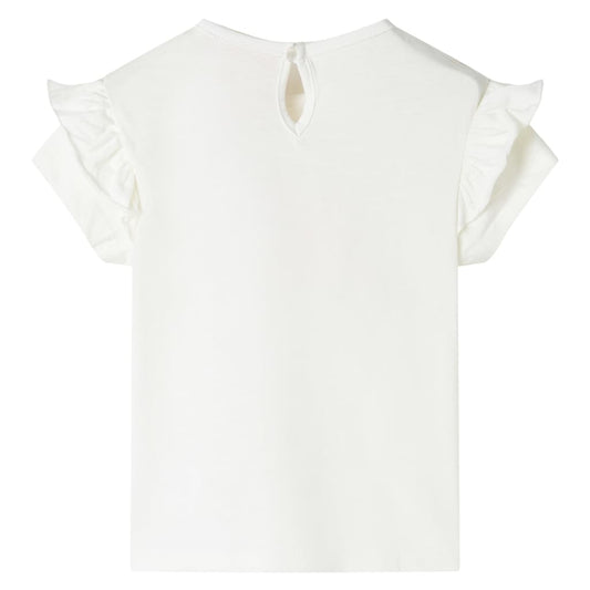 Kinder-T-Shirt Ecru 116