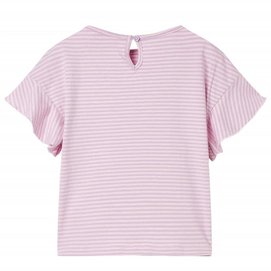 Kinder-T-Shirt mit Rüschenärmeln Lila 116