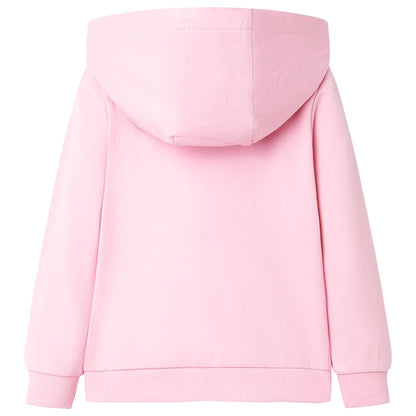 Kinder-Kapuzenpullover mit Reißverschluss Hellrosa 104