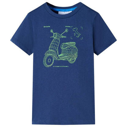 Kinder-T-Shirt Dunkelblau 116