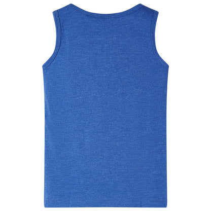 Kinder-Tanktop Blau Melange 104