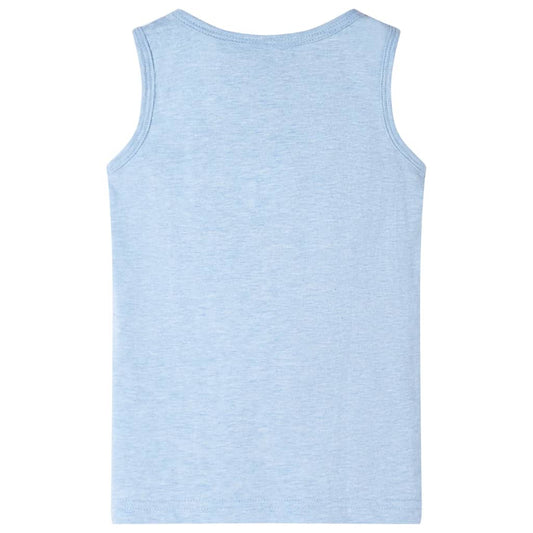 Kinder-Tanktop Hellblau Melange 140