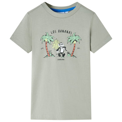Kinder-T-Shirt Helles Khaki 116