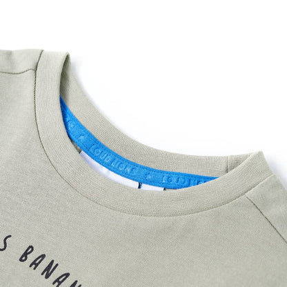 Kinder-T-Shirt Helles Khaki 140