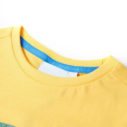 Kinder-T-Shirt Helles Ocker 92