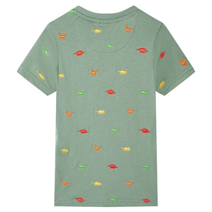 Kinder-Kurzarmshirt Khaki 128