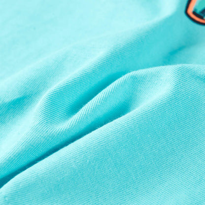 Kinder-Kurzarmshirt Aquablau 104