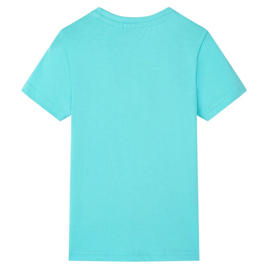 Kinder-Kurzarmshirt Aquablau 116