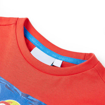 Kinder-Kurzarmshirt Rot 140
