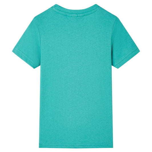 Kinder-Kurzarmshirt Dunkles Minzgrün 116