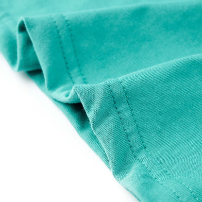 Kinder-Kurzarmshirt Dunkles Minzgrün 128