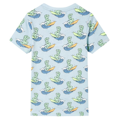 Kinderpyjama mit Kurzen Ärmeln Hellblau 140