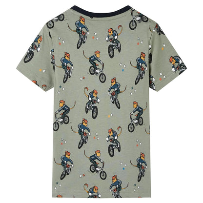 Kinderpyjama mit Kurzen Ärmeln Hellkhaki 104