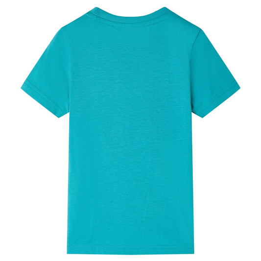 Kinder-Kurzarmshirt Dunkles Minzgrün 116