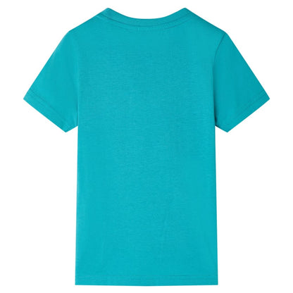 Kinder-Kurzarmshirt Dunkles Minzgrün 140