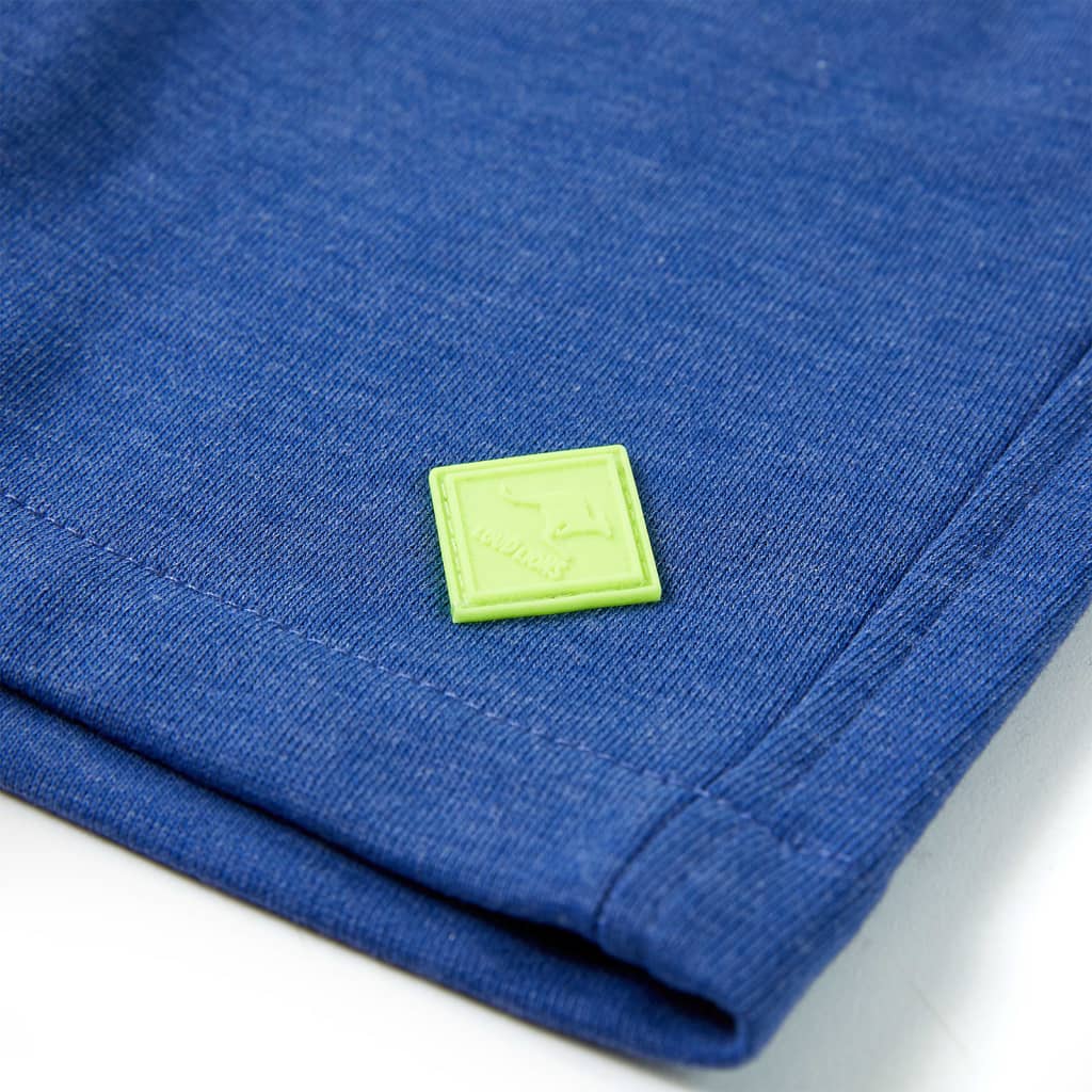 Kindershorts mit Kordelzug Blau Melange 104
