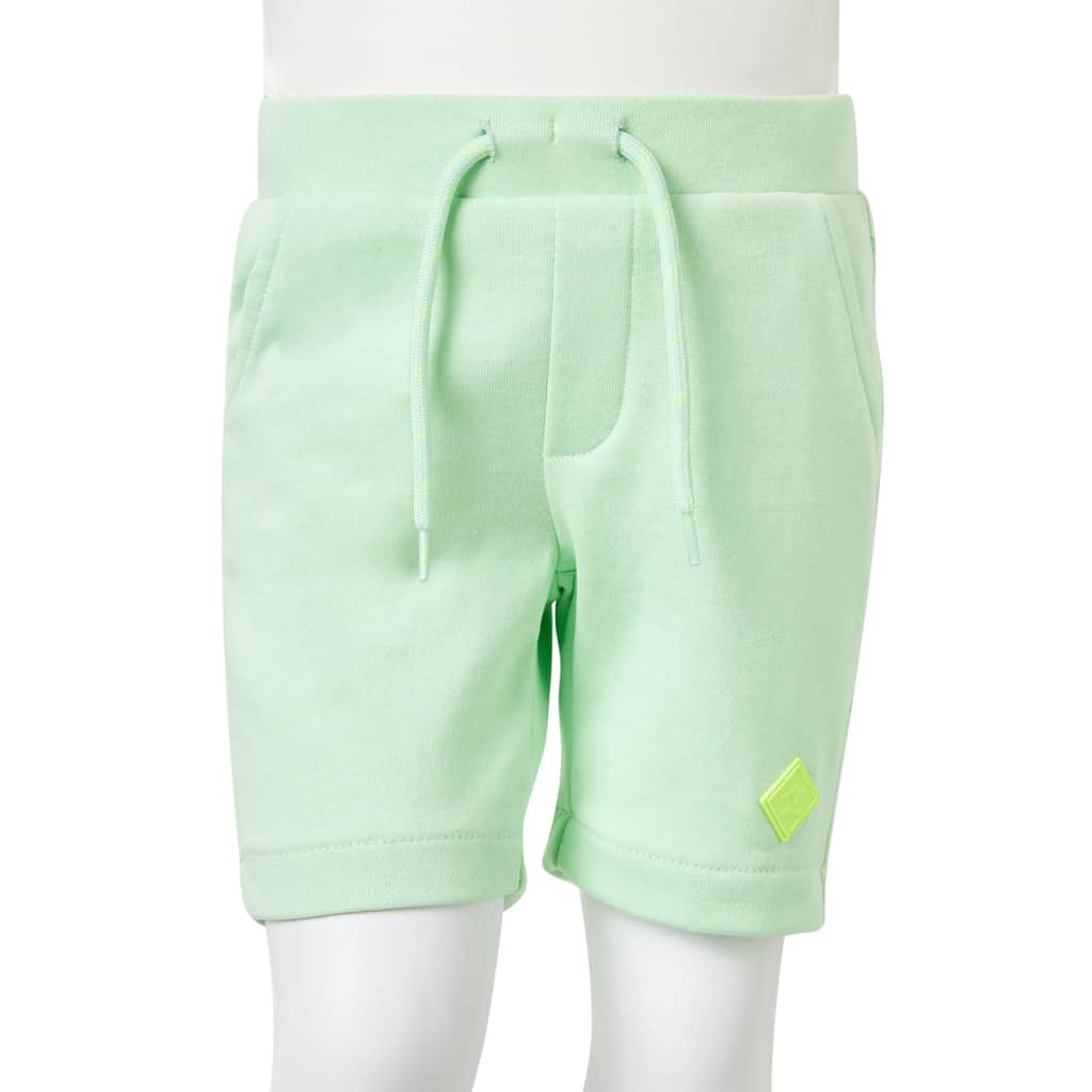 Kindershorts mit Kordelzug Hellgrün 92