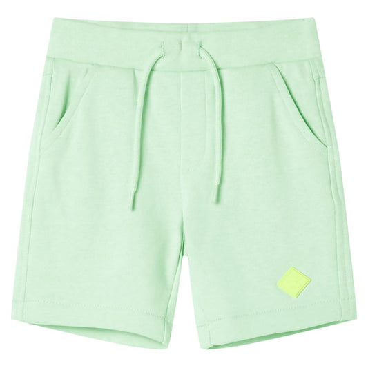 Kindershorts mit Kordelzug Knallgrün 104