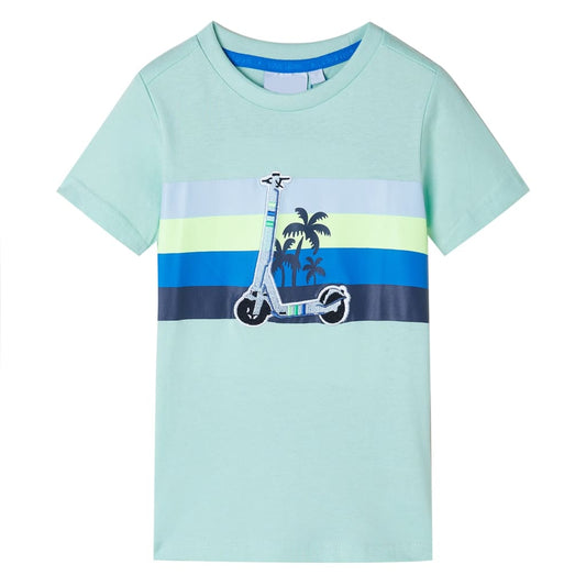 Kinder-T-Shirt Helles Minzgrün 116