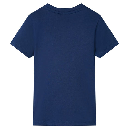 Kinder-Kurzarmshirt Dunkelblau 92