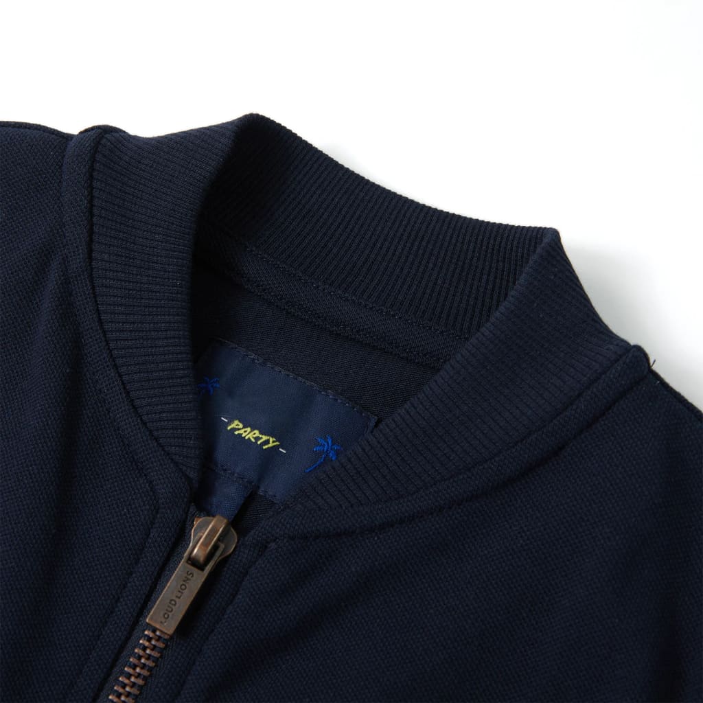 Kinder-Sweatshirt mit Reißverschluss Marineblau 104