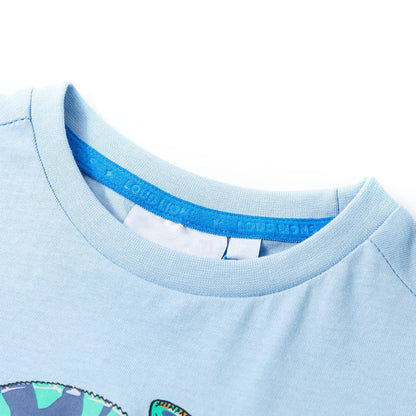Kinder-Kurzarmshirt Hellblau 92