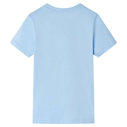 Kinder-Kurzarmshirt Hellblau 128