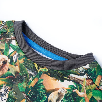 Kinder-Sweatshirt Dschungel-Motiv 128