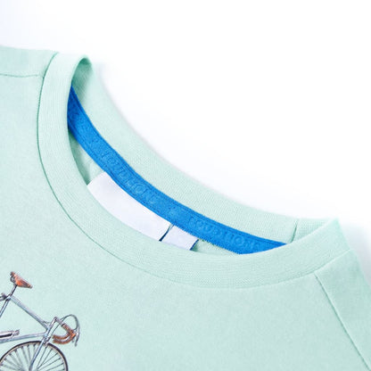 Kinder-T-Shirt Helles Minzgrün 116